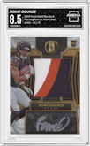 Rome Odunze from the 2024 Panini Gold Standard set featuring a White Gold parallel graded by Arena Club and given an overall grade of 8.5.