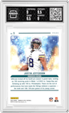 Justin Jefferson from the 2023 Donruss Optic set graded by Arena Club and given an overall grade of 9.5.