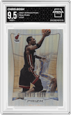Chris Bosh from the 2012-13 Panini Prizm set featuring a Silver Prizm parallel graded by Arena Club and given an overall grade of 9.5.