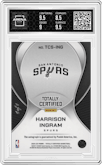 Harrison Ingram from the 2024-25 Panini Totally Certified set featuring a Nebula Platinum Mirror parallel graded by Arena Club and given an overall grade of 9.