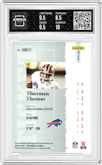 Thurman Thomas from the 2019 Panini Contenders set graded by Arena Club and given an overall grade of 9.