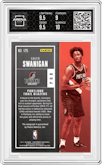 Caleb Swanigan from the 2017-18 Panini Contenders set featuring a Cracked Ice parallel graded by Arena Club and given an overall grade of 9.5.