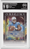 Anthony Richardson from the 2023 Panini Origins set graded by Arena Club and given an overall grade of 9.