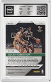 Oscar Robertson from the 2018-19 Panini Prizm set featuring a Orange Prizm parallel graded by Arena Club and given an overall grade of 10.