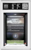 Adam Vinatieri from the 2015 Topps Field Access set featuring a Gold parallel graded by Arena Club and given an overall grade of 9.