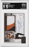 Tee Higgins from the 2020 Panini One set featuring a Bronze parallel graded by Arena Club and given an overall grade of 9.