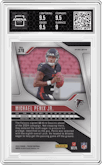 Michael Penix Jr. from the 2024 Panini Prizm set featuring a Silver Prizm parallel graded by Arena Club and given an overall grade of 9.5.