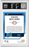 Caleb Williams from the 2024 Donruss set featuring a Red Wave parallel graded by Arena Club and given an overall grade of 9.5.