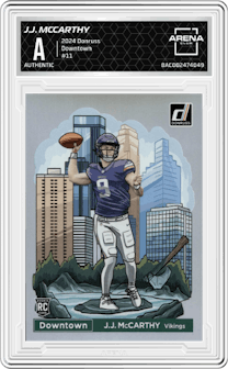 J.J. McCarthy from the 2024 Donruss set graded by Arena Club.
