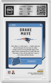 Drake Maye from the 2024 Donruss Optic set featuring a Holo parallel graded by Arena Club and given an overall grade of 10.
