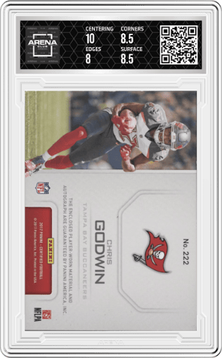 Chris Goodwin from the 2017 Panini Certified set graded by Arena Club and given an overall grade of 8.5.