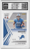 T.J. Hockenson from the 2019 Panini Phoenix set featuring a Football parallel graded by Arena Club and given an overall grade of 10.