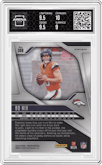 Bo Nix from the 2024 Panini Prizm set featuring a Silver Prizm parallel graded by Arena Club and given an overall grade of 9.5.