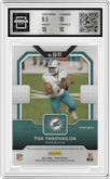 Tua Tagovailoa from the 2021 Panini Prizm set graded by Arena Club and given an overall grade of 10.