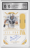 Zach Thomas  from the 2023 Panini Flawless set graded by Arena Club and given an overall grade of 10.