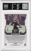 Bijan Robinson from the 2023 Panini Contenders Optic set featuring a Blue parallel graded by Arena Club and given an overall grade of 9.