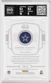 Ezekiel Elliott from the 2022 Panini National Treasures set graded by Arena Club and given an overall grade of 9.5.