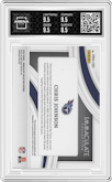Chris Johnson from the 2022 Panini Immaculate Collection set graded by Arena Club and given an overall grade of 9.