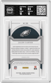 Jalen Carter from the 2023 Panini National Treasures set graded by Arena Club and given an overall grade of 9.