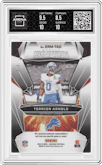 Terrion Arnold from the 2024 Panini Obsidian set featuring a Green parallel graded by Arena Club and given an overall grade of 9.