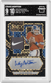 Craig Morton from the 2023 Panini Select set featuring a Black Prizm parallel graded by Arena Club and given an overall grade of 9.