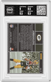 Jordan Love from the 2020 Panini One set graded by Arena Club and given an overall grade of 9.
