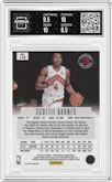 Scottie Barnes from the 2023-24 Panini Prizm Deca set featuring a Black Gold Prizm  parallel graded by Arena Club and given an overall grade of 9.