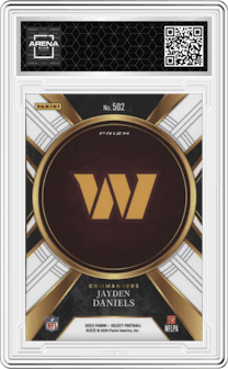 Jayden Daniels from the 2023 Panini Select set graded by Arena Club.