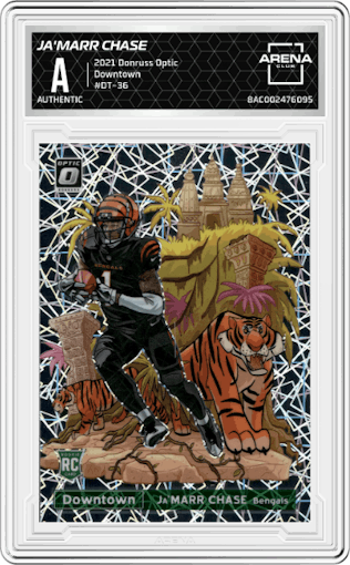 Ja'Marr Chase from the 2021 Panini Donruss Optic set graded by Arena Club.