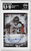 Bucky Irving from the 2024 Finest set graded by Arena Club and given an overall grade of 9.5.
