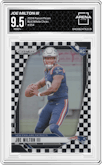Joe Milton III from the 2024 Panini Prizm set featuring a Black & White Checker parallel graded by Arena Club and given an overall grade of 9.5.