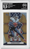 Derrick Henry from the 2022 Panini Mosaic set featuring a Honeycomb parallel graded by Arena Club and given an overall grade of 9.5.