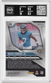 Brian Thomas Jr. from the 2024 Panini Prizm set featuring a Orange Prizm parallel graded by Arena Club and given an overall grade of 9.5.