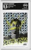 Jordan Addison from the 2023 Donruss Optic set graded by Arena Club and given an overall grade of 9.5.