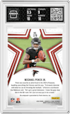 Michael Penix Jr. from the 2024 Panini Rookies & Stars set featuring a Longevity parallel graded by Arena Club and given an overall grade of 9.5.