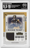 Najee Harris from the 2021 Panini Contenders   set graded by Arena Club and given an overall grade of 9.5.