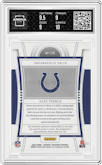 Alec Pierce from the 2022 Panini National Treasures set featuring a Silver Holo parallel graded by Arena Club and given an overall grade of 9.5.
