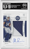 Alec Pierce from the 2022 Panini National Treasures set featuring a Silver Holo parallel graded by Arena Club and given an overall grade of 9.5.