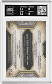LeSean McCoy/Alfred Morris/Jamaal Charles from the 2014 Topps Triple Threads set graded by Arena Club and given an overall grade of 8.5.