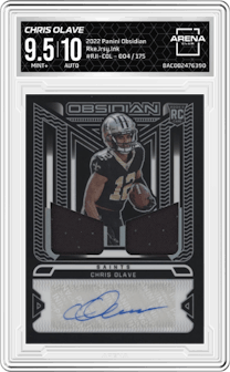 Chris Olave  from the 2022 Panini Obsidian set graded by Arena Club and given an overall grade of 9.5.