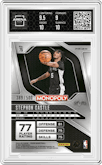 Stephon Castle from the 2024-25 Panini Prizm Monopoly set featuring a  Gold Millionaire Shimmer Prizms parallel graded by Arena Club and given an overall grade of 9.5.