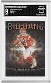 Patrick Mahomes II from the 2023 Panini Origins set graded by Arena Club and given an overall grade of 9.