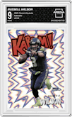 Russell Wilson from the 2021 Panini Absolute set graded by Arena Club and given an overall grade of 9.