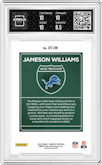 Jameson Williams from the 2022 Panini Donruss set graded by Arena Club and given an overall grade of 9.