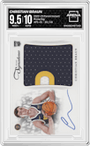 Christian Braun from the 2022-23 Panini Instant set graded by Arena Club and given an overall grade of 9.5.