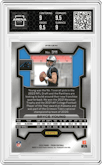 Bryce Young from the 2023 Panini Prizm set featuring a Purple Pulsar parallel graded by Arena Club and given an overall grade of 9.5.