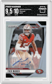 Fred Warner from the 2024 Panini Prizm set graded by Arena Club and given an overall grade of 9.5.
