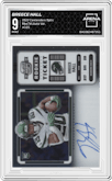 Breece Hall from the 2022 Panini Contenders Optic set graded by Arena Club and given an overall grade of 9.