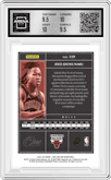 Ayo Dosunmu from the 2021-22 Panini One and One set featuring a Purple parallel graded by Arena Club and given an overall grade of 10.