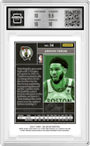 Jayson Tatum from the 2020-21 Panini One and One set graded by Arena Club and given an overall grade of 10.